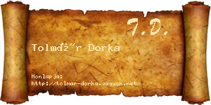 Tolmár Dorka névjegykártya